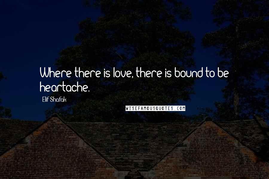 Elif Shafak Quotes: Where there is love, there is bound to be heartache.