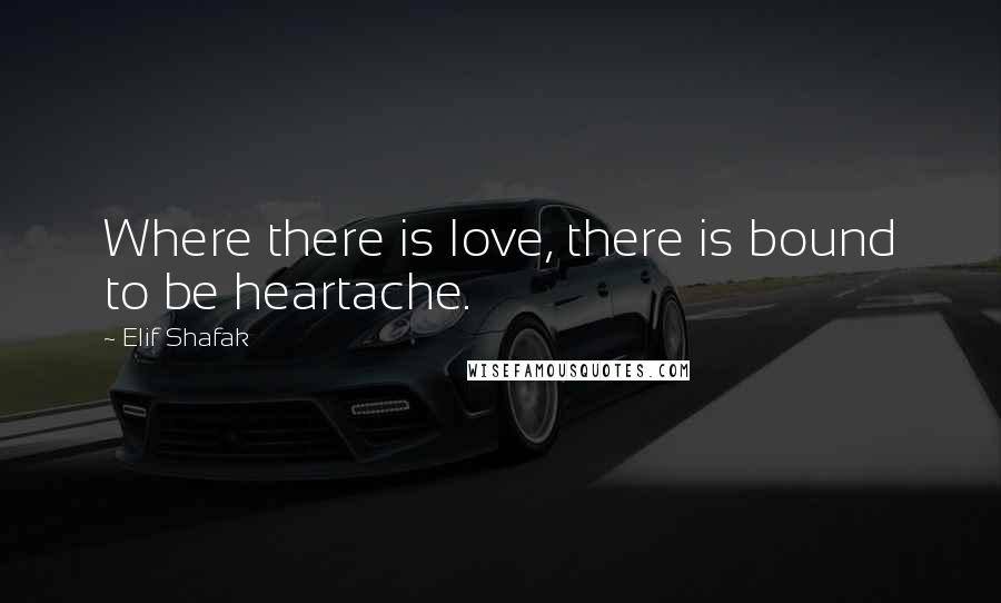 Elif Shafak Quotes: Where there is love, there is bound to be heartache.