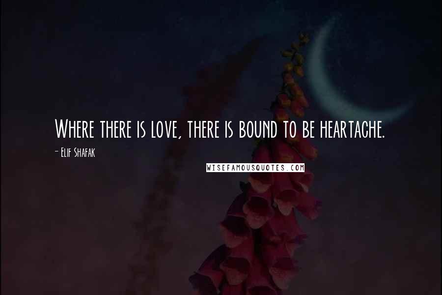 Elif Shafak Quotes: Where there is love, there is bound to be heartache.