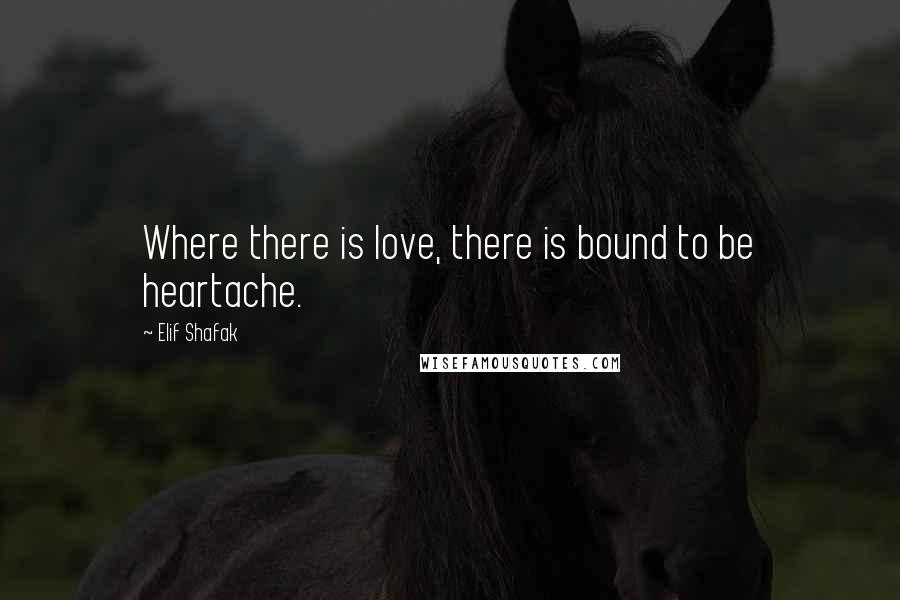 Elif Shafak Quotes: Where there is love, there is bound to be heartache.