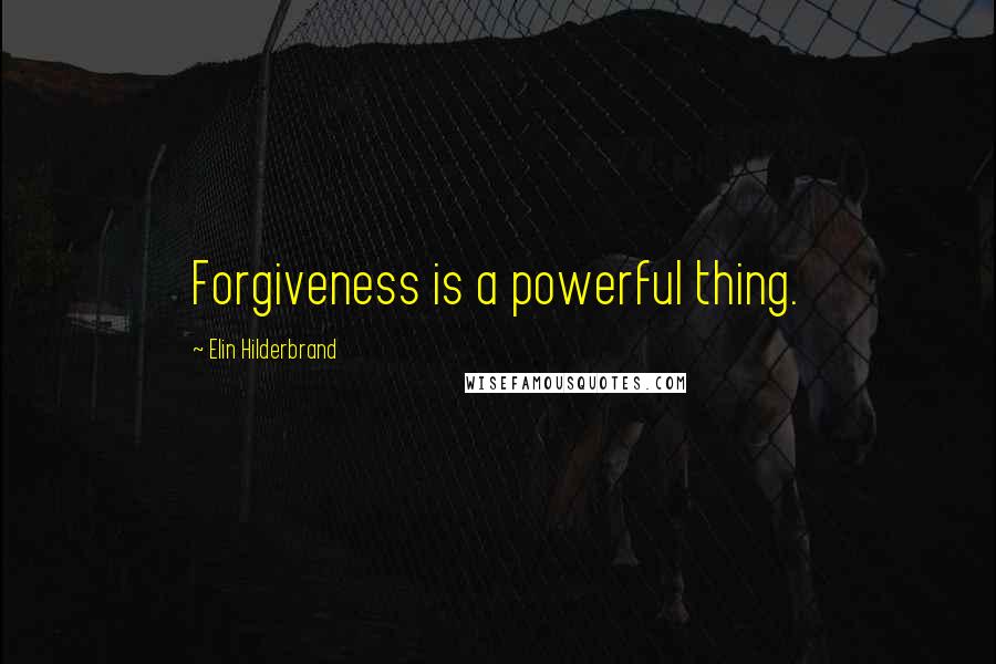 Elin Hilderbrand Quotes: Forgiveness is a powerful thing.