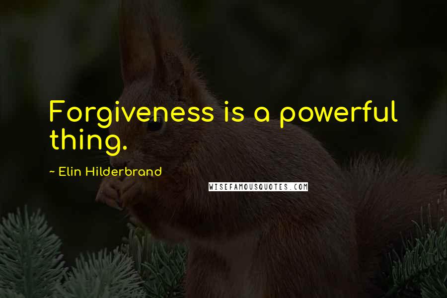 Elin Hilderbrand Quotes: Forgiveness is a powerful thing.