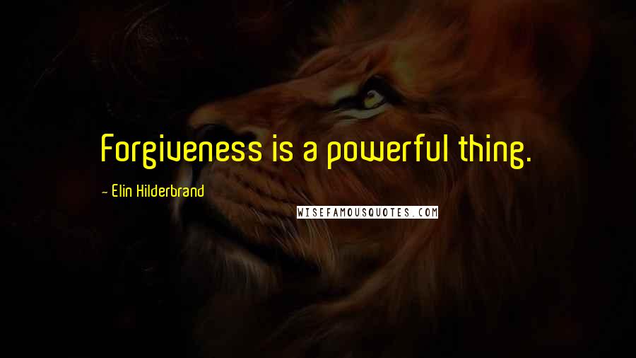 Elin Hilderbrand Quotes: Forgiveness is a powerful thing.