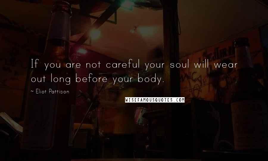 Eliot Pattison Quotes: If you are not careful your soul will wear out long before your body.