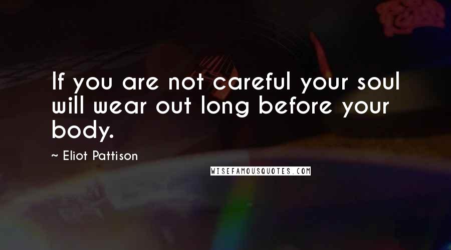 Eliot Pattison Quotes: If you are not careful your soul will wear out long before your body.