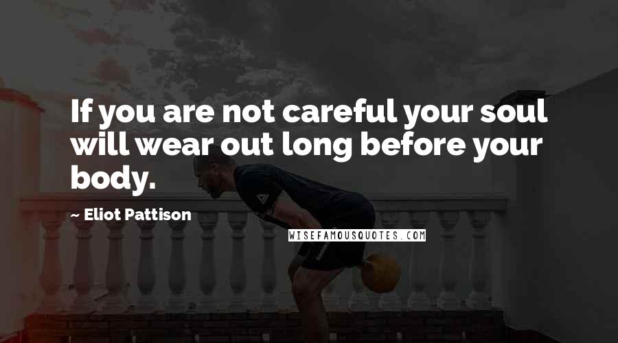 Eliot Pattison Quotes: If you are not careful your soul will wear out long before your body.