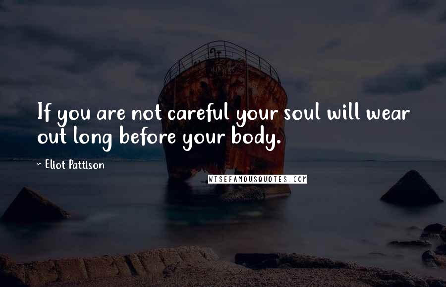 Eliot Pattison Quotes: If you are not careful your soul will wear out long before your body.