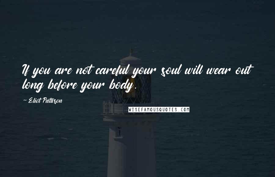 Eliot Pattison Quotes: If you are not careful your soul will wear out long before your body.