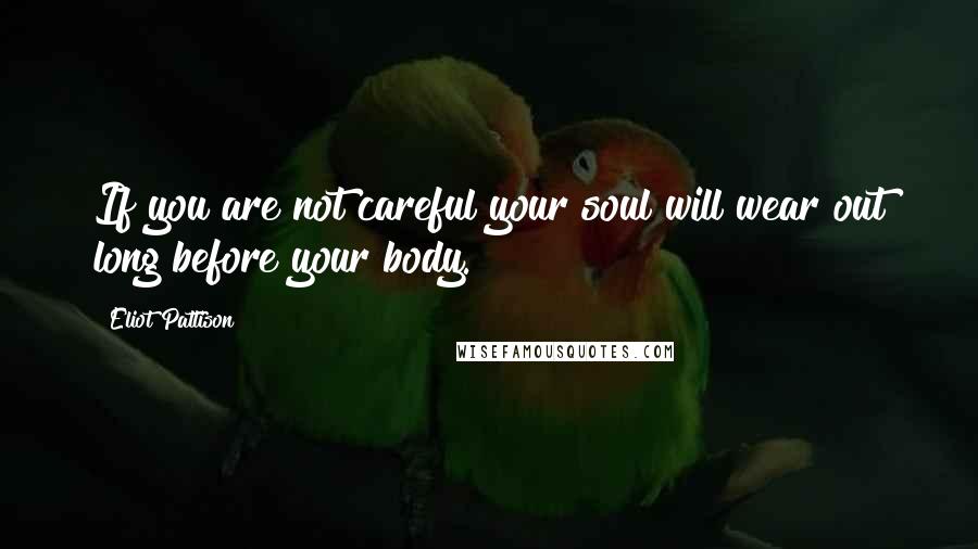 Eliot Pattison Quotes: If you are not careful your soul will wear out long before your body.