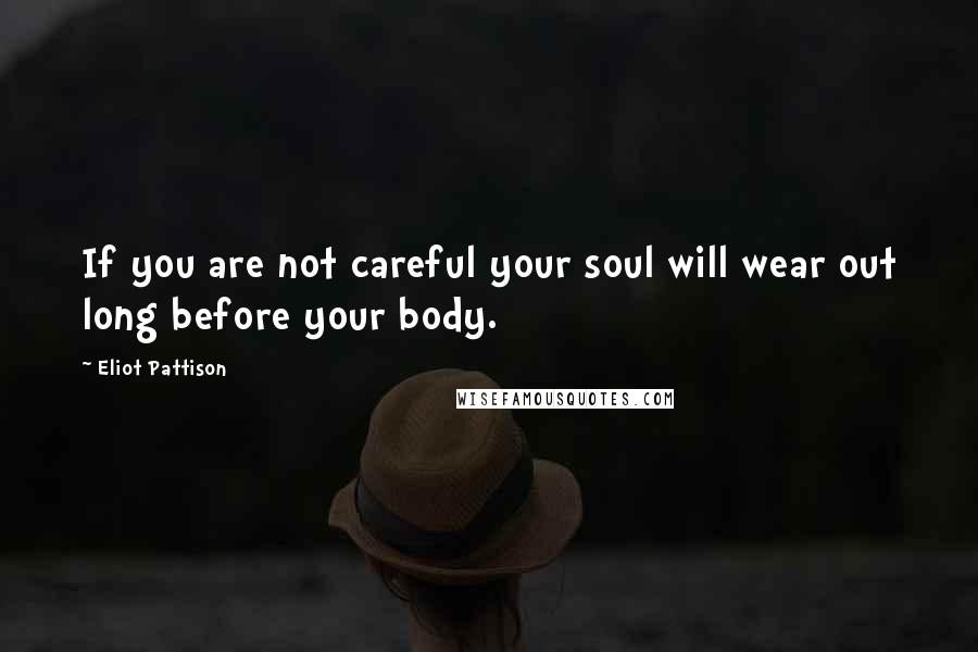 Eliot Pattison Quotes: If you are not careful your soul will wear out long before your body.