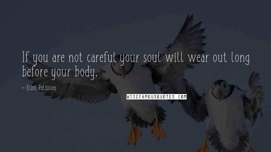 Eliot Pattison Quotes: If you are not careful your soul will wear out long before your body.