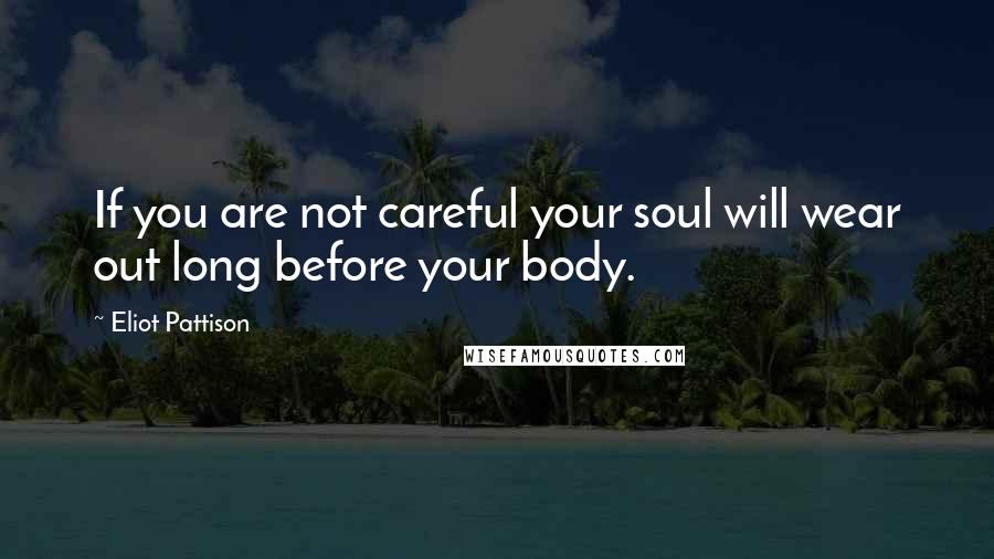 Eliot Pattison Quotes: If you are not careful your soul will wear out long before your body.