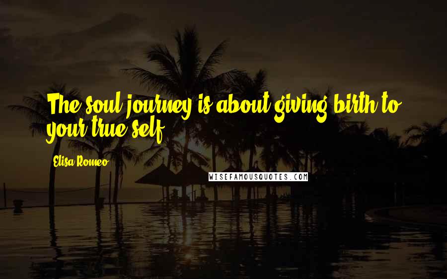 Elisa Romeo Quotes: The soul journey is about giving birth to your true self