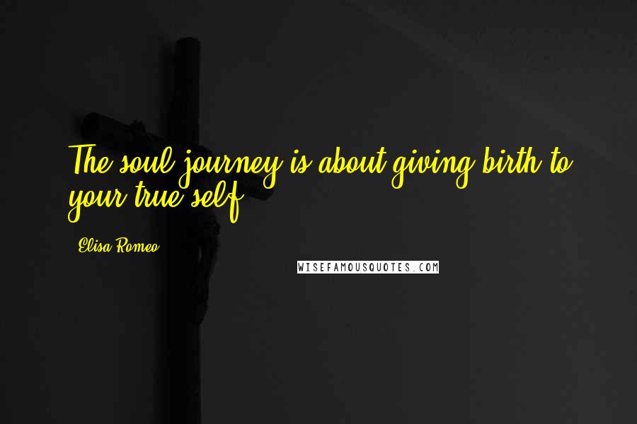 Elisa Romeo Quotes: The soul journey is about giving birth to your true self