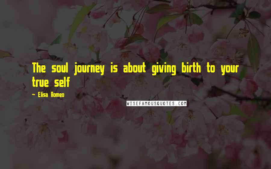 Elisa Romeo Quotes: The soul journey is about giving birth to your true self