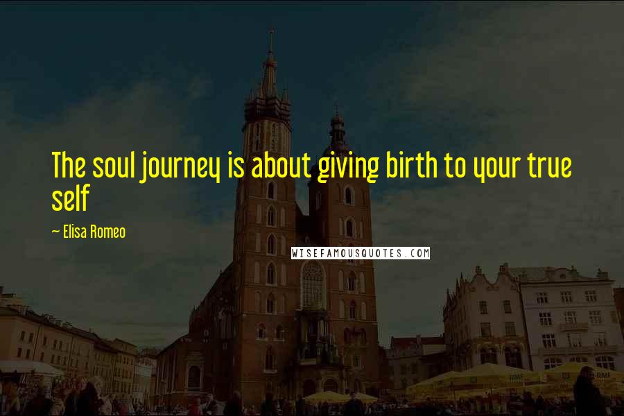 Elisa Romeo Quotes: The soul journey is about giving birth to your true self