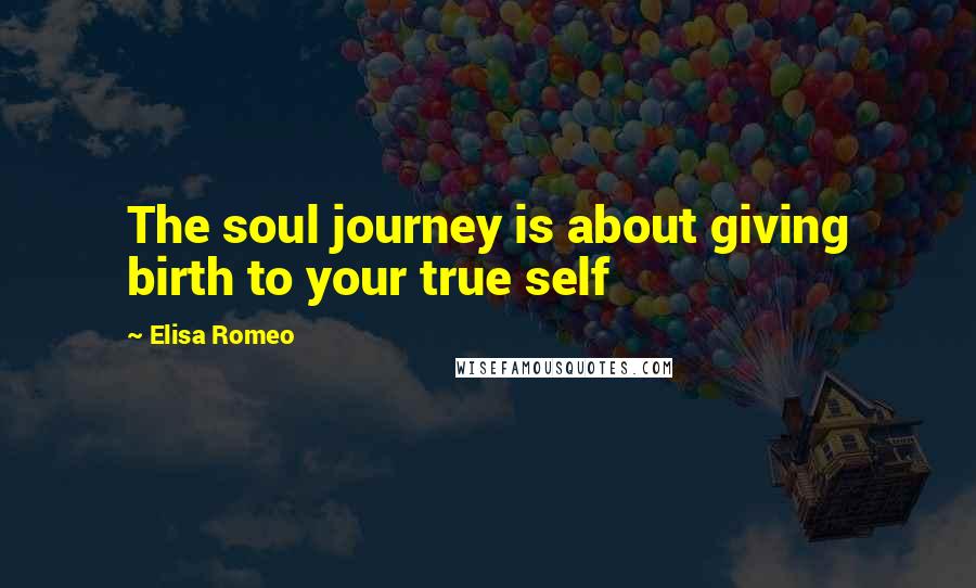 Elisa Romeo Quotes: The soul journey is about giving birth to your true self