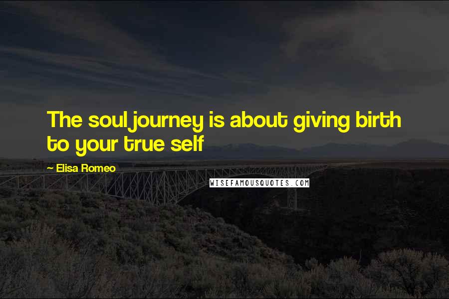 Elisa Romeo Quotes: The soul journey is about giving birth to your true self