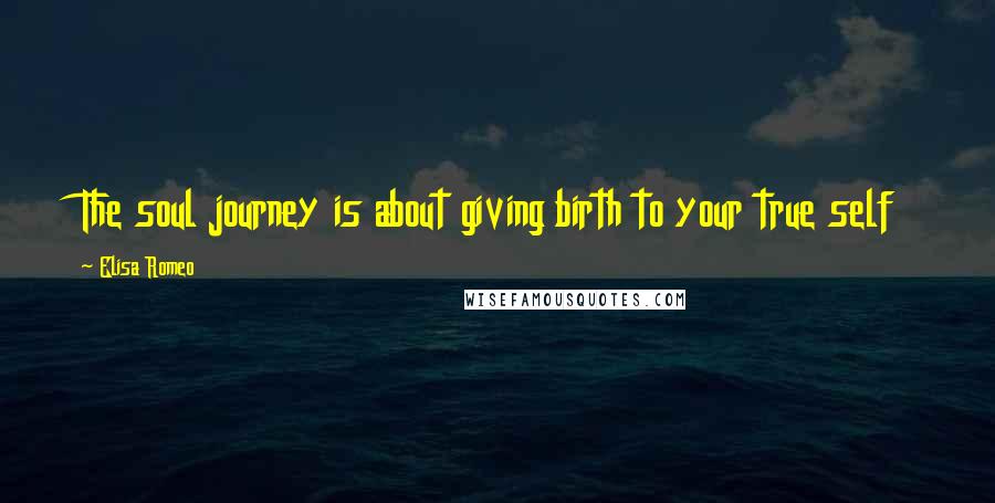 Elisa Romeo Quotes: The soul journey is about giving birth to your true self