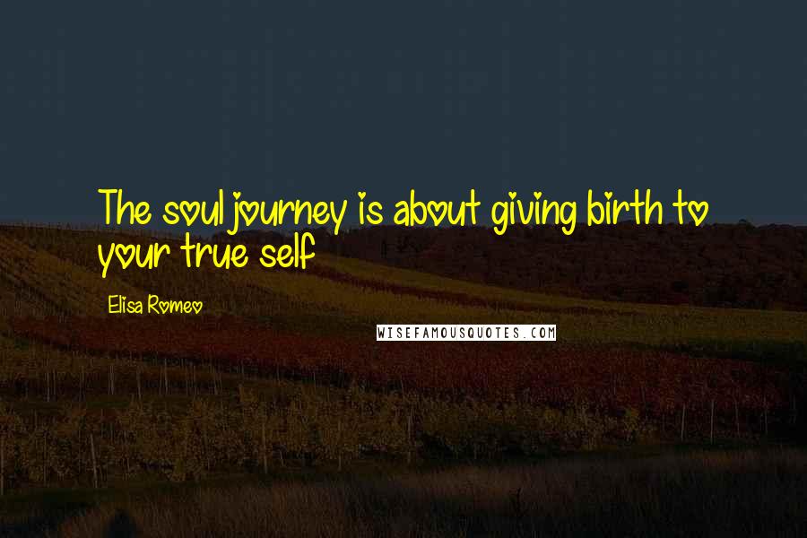 Elisa Romeo Quotes: The soul journey is about giving birth to your true self