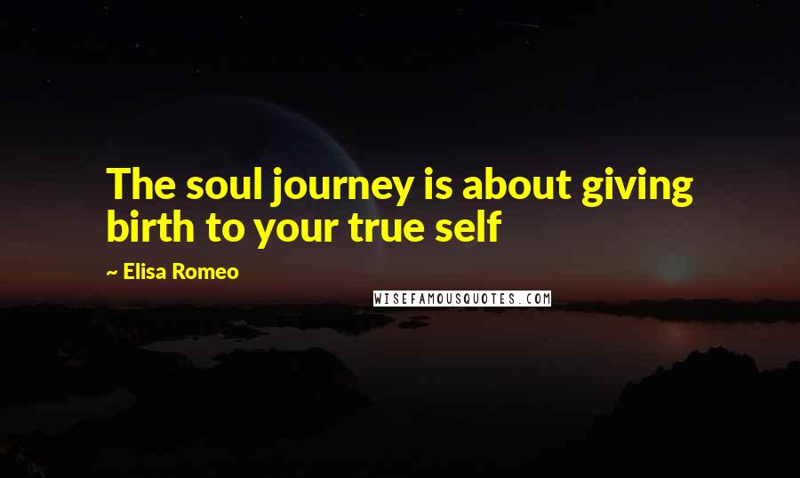 Elisa Romeo Quotes: The soul journey is about giving birth to your true self