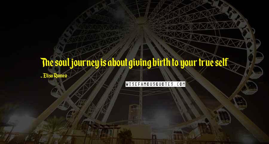 Elisa Romeo Quotes: The soul journey is about giving birth to your true self