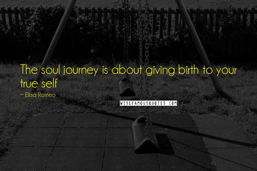 Elisa Romeo Quotes: The soul journey is about giving birth to your true self