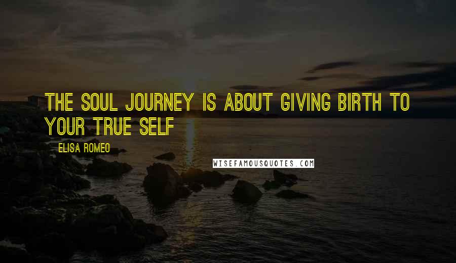 Elisa Romeo Quotes: The soul journey is about giving birth to your true self