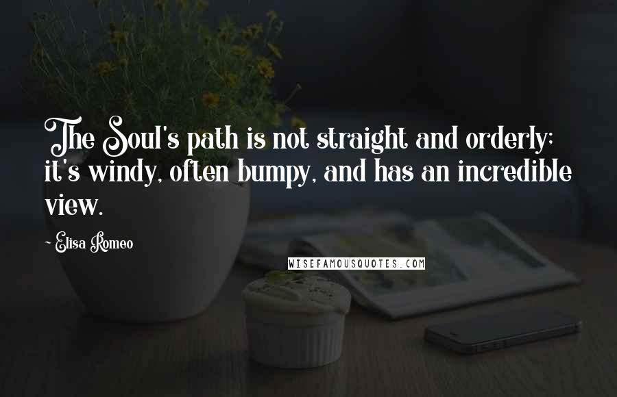 Elisa Romeo Quotes: The Soul's path is not straight and orderly; it's windy, often bumpy, and has an incredible view.