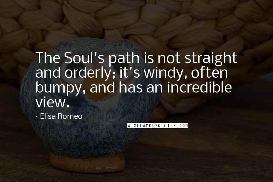 Elisa Romeo Quotes: The Soul's path is not straight and orderly; it's windy, often bumpy, and has an incredible view.