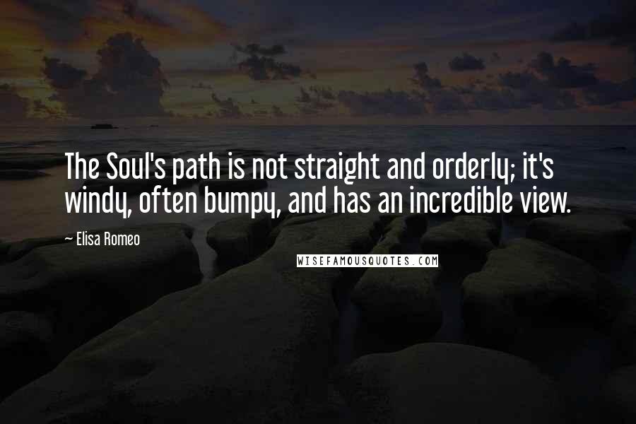 Elisa Romeo Quotes: The Soul's path is not straight and orderly; it's windy, often bumpy, and has an incredible view.