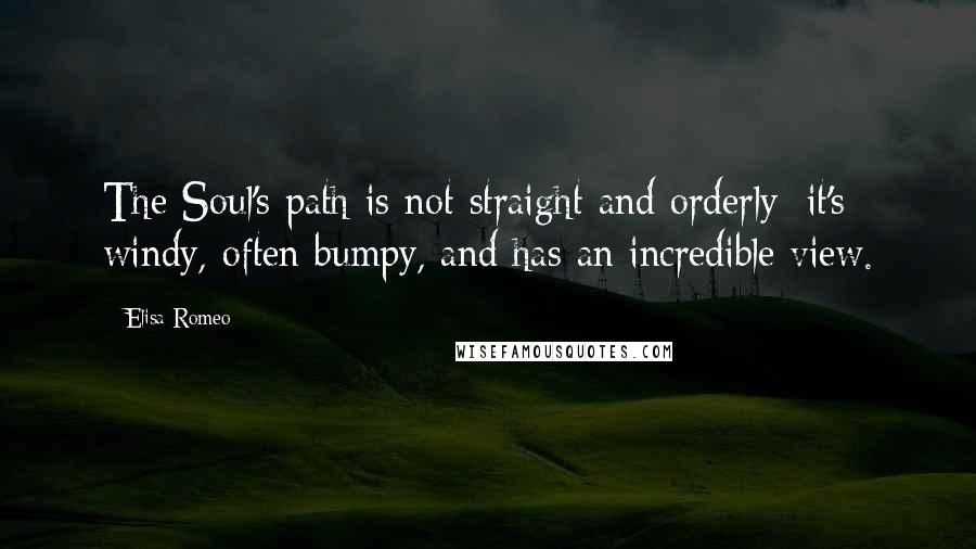 Elisa Romeo Quotes: The Soul's path is not straight and orderly; it's windy, often bumpy, and has an incredible view.