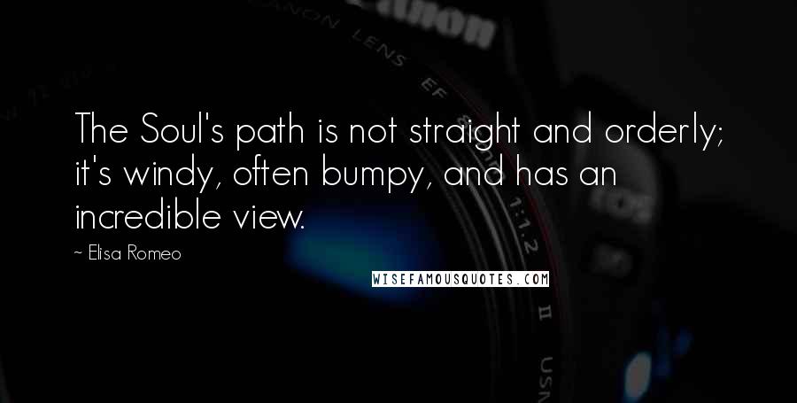 Elisa Romeo Quotes: The Soul's path is not straight and orderly; it's windy, often bumpy, and has an incredible view.