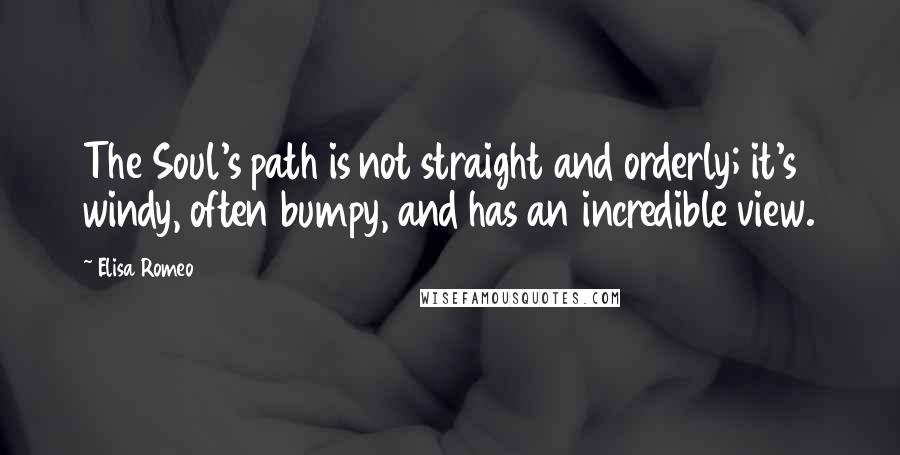 Elisa Romeo Quotes: The Soul's path is not straight and orderly; it's windy, often bumpy, and has an incredible view.