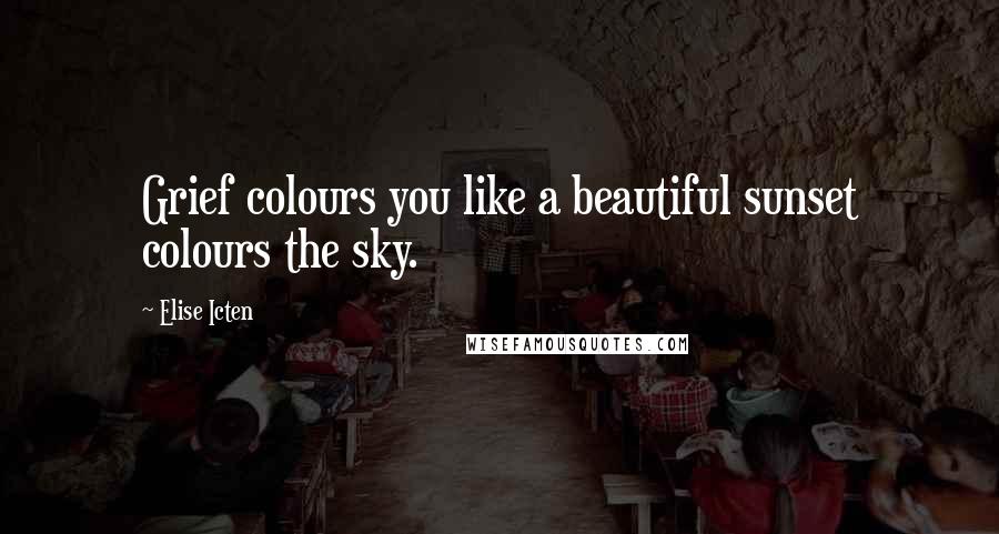 Elise Icten Quotes: Grief colours you like a beautiful sunset colours the sky.