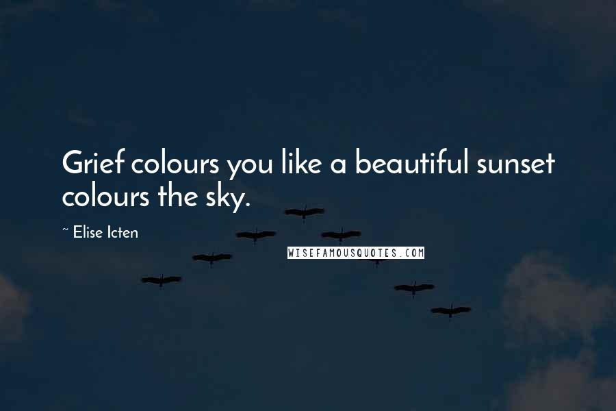 Elise Icten Quotes: Grief colours you like a beautiful sunset colours the sky.