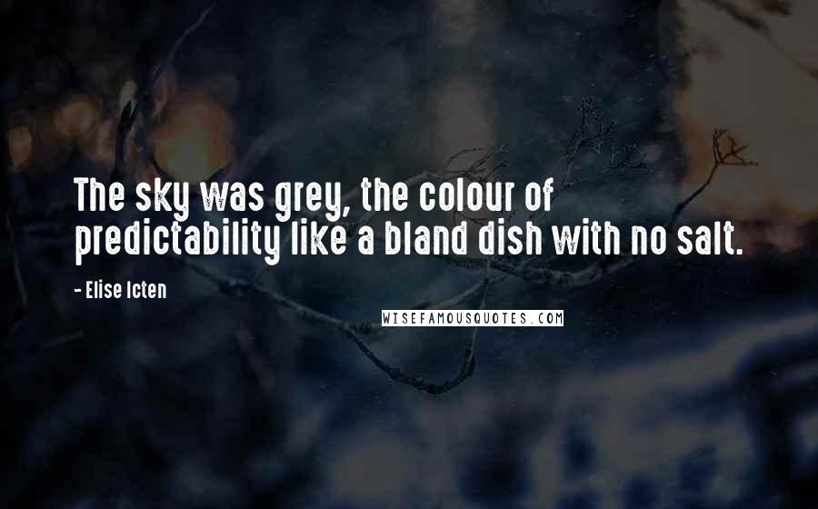 Elise Icten Quotes: The sky was grey, the colour of predictability like a bland dish with no salt.