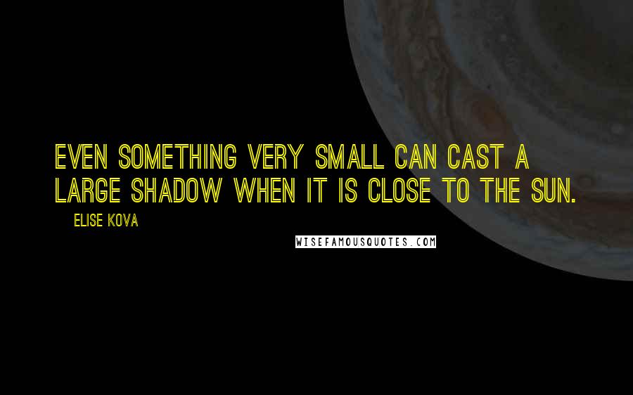 Elise Kova Quotes: Even something very small can cast a large shadow when it is close to the sun.