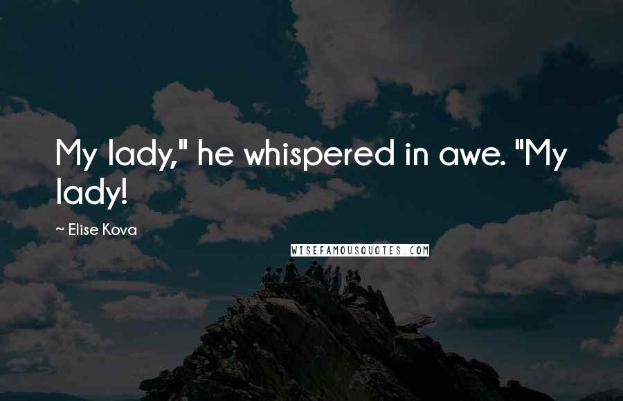 Elise Kova Quotes: My lady," he whispered in awe. "My lady!