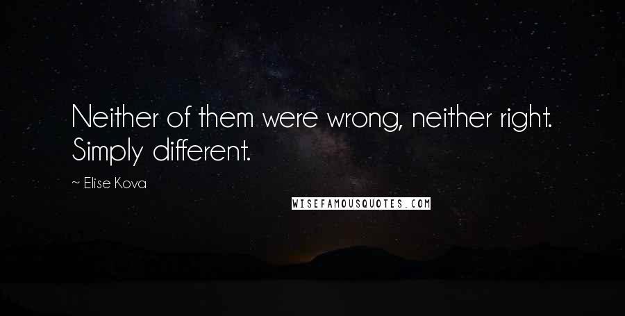 Elise Kova Quotes: Neither of them were wrong, neither right. Simply different.