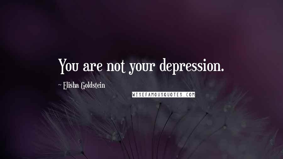 Elisha Goldstein Quotes: You are not your depression.