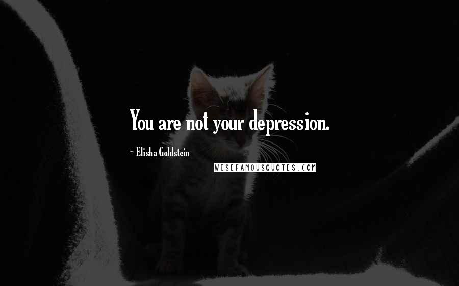 Elisha Goldstein Quotes: You are not your depression.