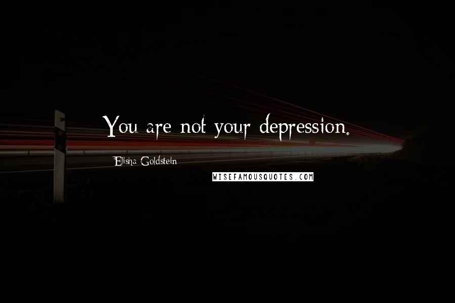 Elisha Goldstein Quotes: You are not your depression.