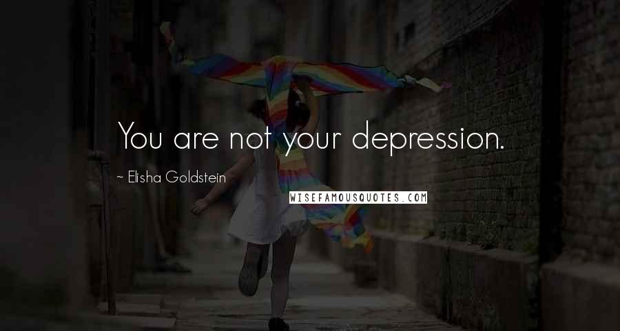 Elisha Goldstein Quotes: You are not your depression.