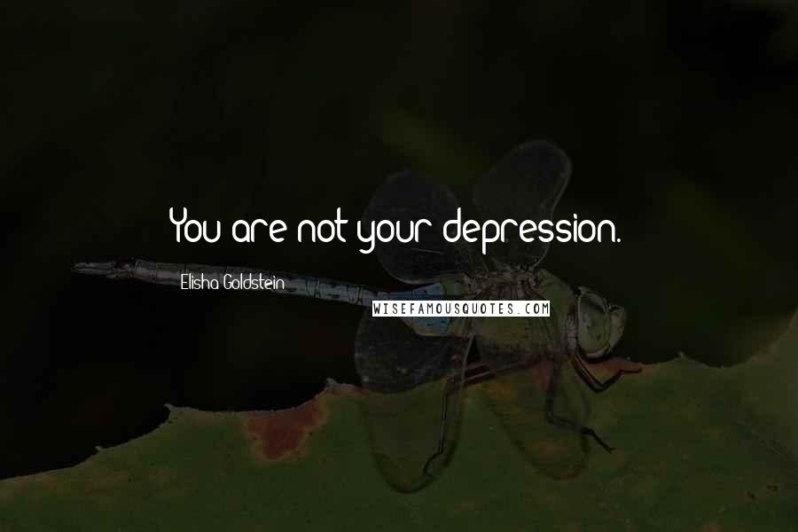 Elisha Goldstein Quotes: You are not your depression.