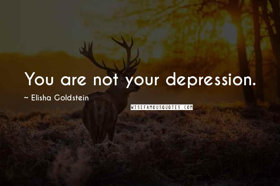 Elisha Goldstein Quotes: You are not your depression.