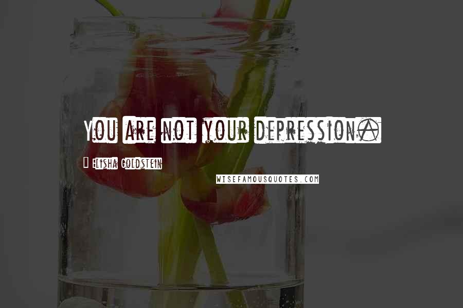 Elisha Goldstein Quotes: You are not your depression.