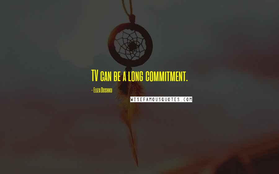 Eliza Dushku Quotes: TV can be a long commitment.