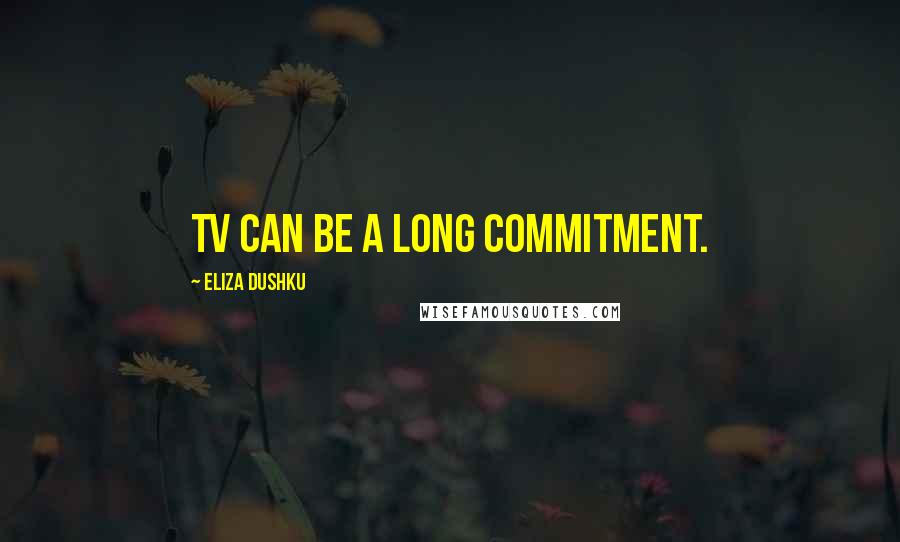 Eliza Dushku Quotes: TV can be a long commitment.