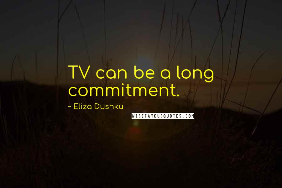 Eliza Dushku Quotes: TV can be a long commitment.